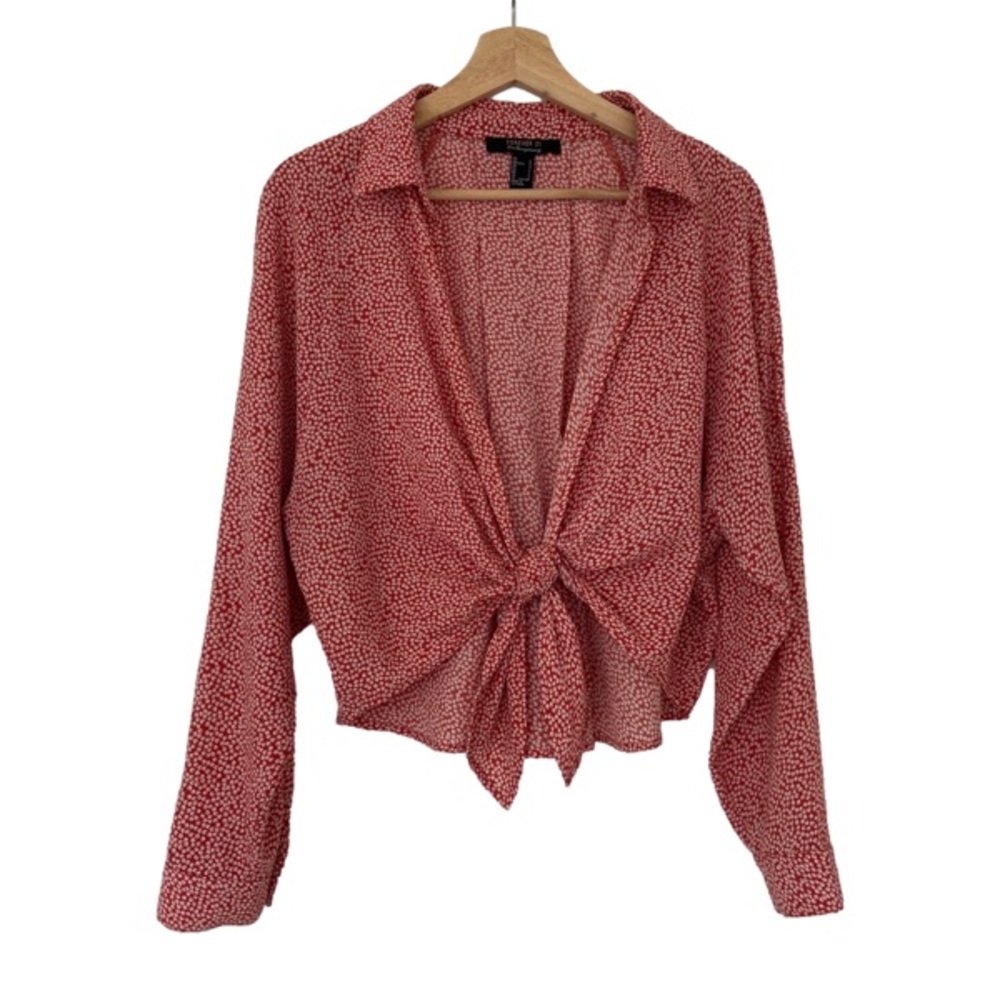 Red Patterned Women's Top